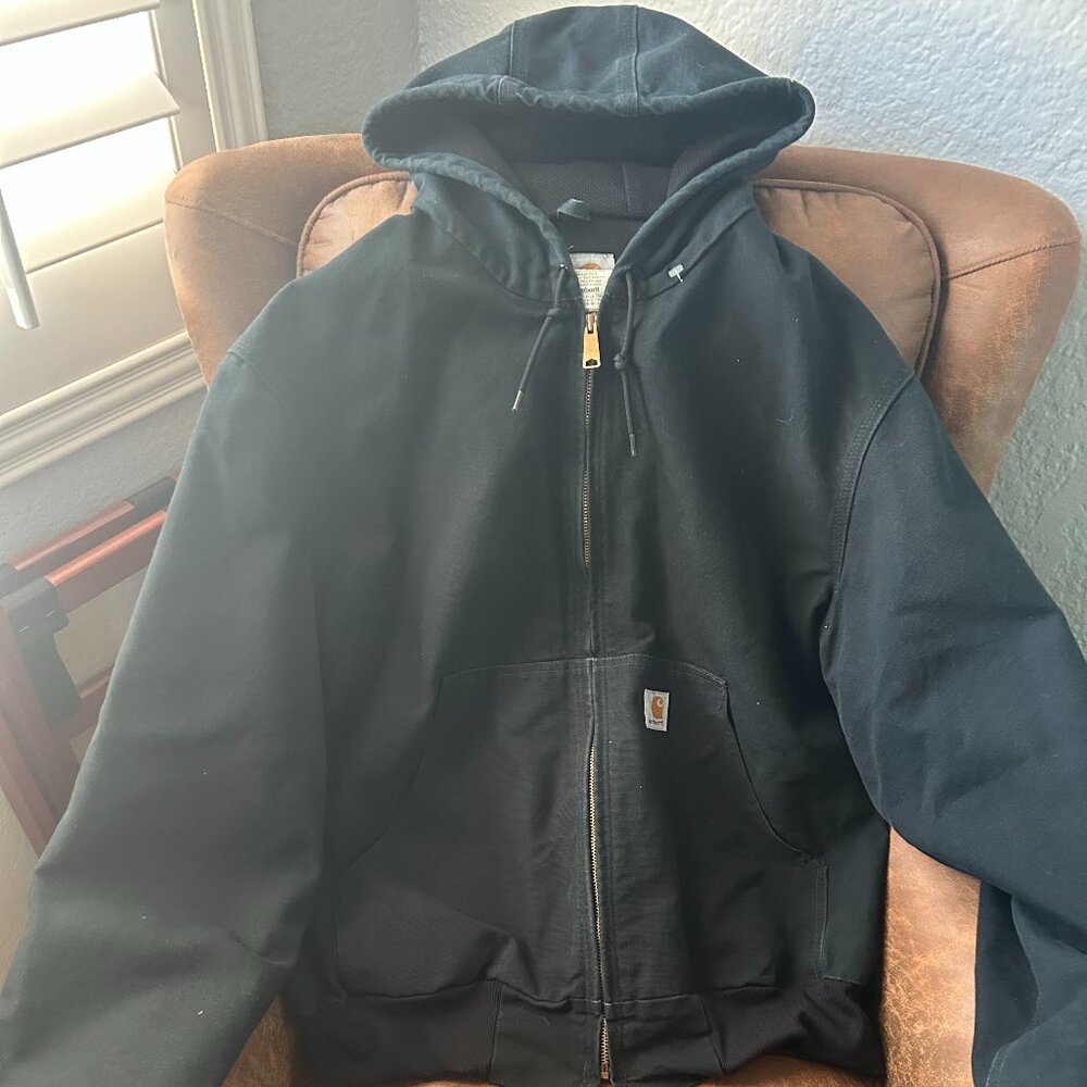 Carhartt Loose-Fit Firm Duck Insulated Flannel-Lined Active Jacket for Men